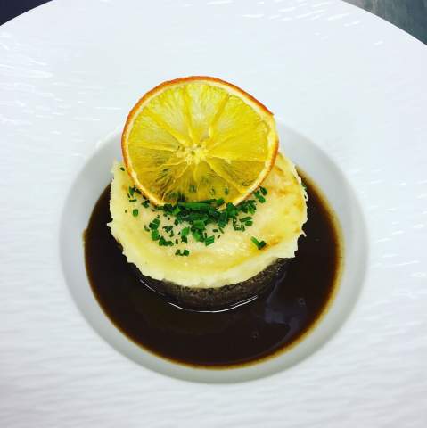 Plat du Restaurant Rouge & Blanc, à Romanèche dans les Vignes du Beaujolais